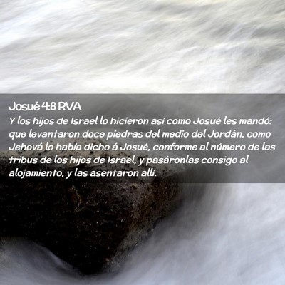 Picture 02 - Josué 4:8 RVA - Y los hijos de Israel lo hicieron así como - Bible Verse Picture