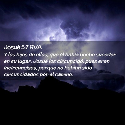 Picture 02 - Josué 5:7 RVA - Y los hijos de ellos, que él había hecho - Bible Verse Picture
