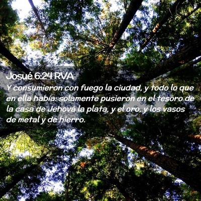 Picture 02 - Josué 6:24 RVA - Y consumieron con fuego la ciudad, y todo lo que - Bible Verse Picture