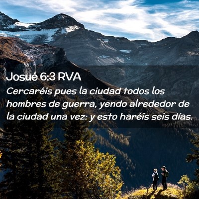 Picture 02 - Josué 6:3 RVA - Cercaréis pues la ciudad todos los hombres de - Bible Verse Picture