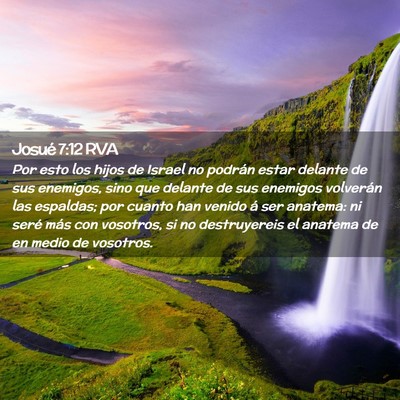 Picture 02 - Josué 7:12 RVA - Por esto los hijos de Israel no podrán estar - Bible Verse Picture