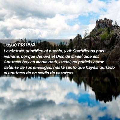 Picture 02 - Josué 7:13 RVA - Levántate, santifica al pueblo, y di: - Bible Verse Picture