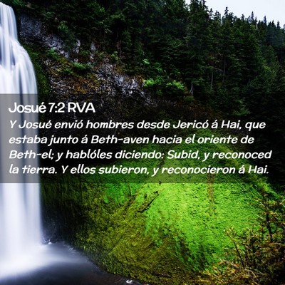 Picture 02 - Josué 7:2 RVA - Y Josué envió hombres desde Jericó á Hai, que - Bible Verse Picture