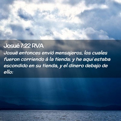 Picture 02 - Josué 7:22 RVA - Josué entonces envió mensajeros, los cuales - Bible Verse Picture