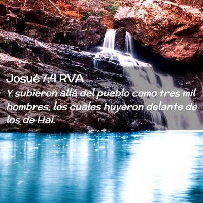 Picture 02 - Josué 7:4 RVA - Y subieron allá del pueblo como tres mil - Bible Verse Picture