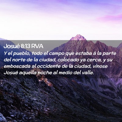 Picture 02 - Josué 8:13 RVA - Y el pueblo, todo el campo que estaba á la parte - Bible Verse Picture