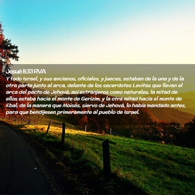 Picture 02 - Josué 8:33 RVA - Y todo Israel, y sus ancianos, oficiales, y - Bible Verse Picture
