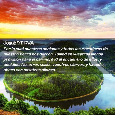 Picture 02 - Josué 9:11 RVA - Por lo cual nuestros ancianos y todos los - Bible Verse Picture