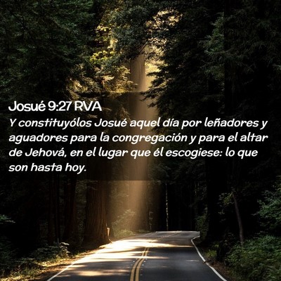Picture 02 - Josué 9:27 RVA - Y constituyólos Josué aquel día por leñadores - Bible Verse Picture