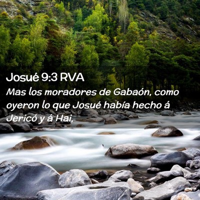 Picture 02 - Josué 9:3 RVA - Mas los moradores de Gabaón, como oyeron lo que - Bible Verse Picture