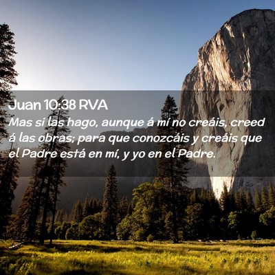 Picture 02 - Juan 10:38 RVA - Mas si las hago, aunque á mí no creáis, creed - Bible Verse Picture
