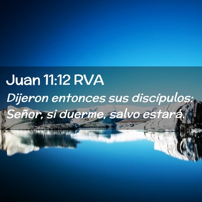 Picture 02 - Juan 11:12 RVA - Dijeron entonces sus discípulos: Señor, si - Bible Verse Picture