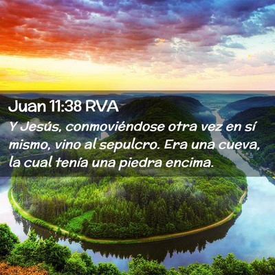 Picture 02 - Juan 11:38 RVA - Y Jesús, conmoviéndose otra vez en sí mismo, - Bible Verse Picture