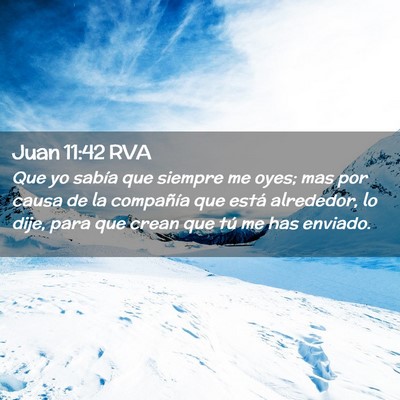 Picture 02 - Juan 11:42 RVA - Que yo sabía que siempre me oyes; mas por causa - Bible Verse Picture