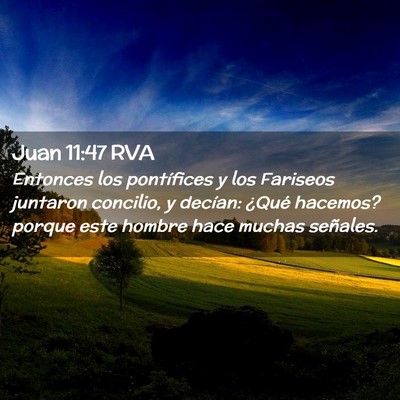 Picture 02 - Juan 11:47 RVA - Entonces los pontífices y los Fariseos juntaron - Bible Verse Picture
