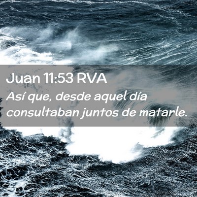 Picture 02 - Juan 11:53 RVA - Así que, desde aquel día consultaban juntos de - Bible Verse Picture