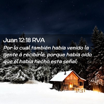 Picture 02 - Juan 12:18 RVA - Por lo cual también había venido la gente á - Bible Verse Picture