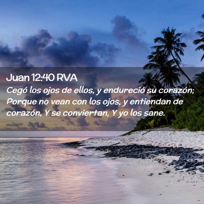 Picture 02 - Juan 12:40 RVA - Cegó los ojos de ellos, y endureció su - Bible Verse Picture