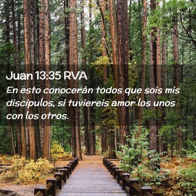 Picture 02 - Juan 13:35 RVA - En esto conocerán todos que sois mis - Bible Verse Picture