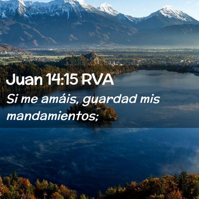 Picture 02 - Juan 14:15 RVA - Si me amáis, guardad mis - Bible Verse Picture