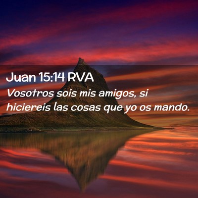Picture 02 - Juan 15:14 RVA - Vosotros sois mis amigos, si hiciereis las cosas - Bible Verse Picture