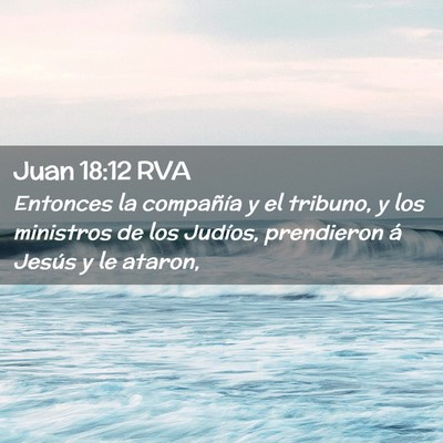 Picture 02 - Juan 18:12 RVA - Entonces la compañía y el tribuno, y los - Bible Verse Picture