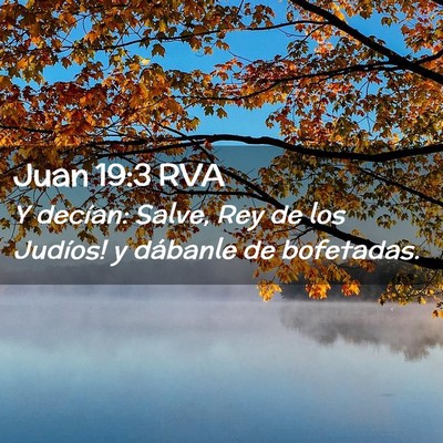 Picture 02 - Juan 19:3 RVA - Y decían: ­Salve, Rey de los Judíos! y - Bible Verse Picture