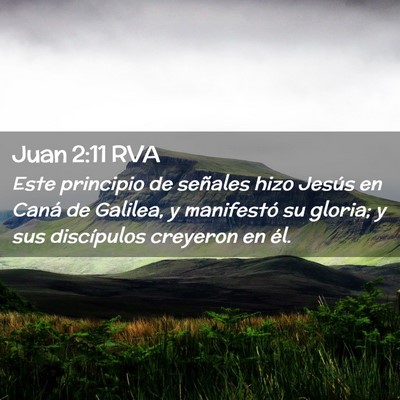 Picture 02 - Juan 2:11 RVA - Este principio de señales hizo Jesús en Caná - Bible Verse Picture