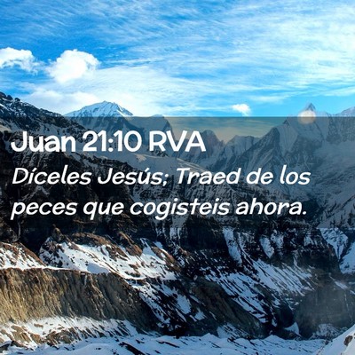 Picture 02 - Juan 21:10 RVA - Díceles Jesús; Traed de los peces que cogisteis - Bible Verse Picture