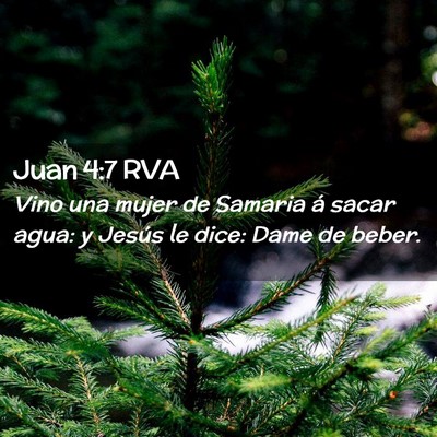 Picture 02 - Juan 4:7 RVA - Vino una mujer de Samaria á sacar agua: y Jesús - Bible Verse Picture