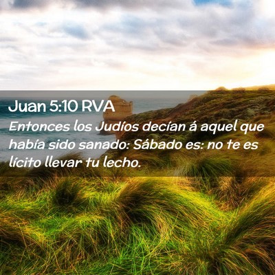 Picture 02 - Juan 5:10 RVA - Entonces los Judíos decían á aquel que había - Bible Verse Picture