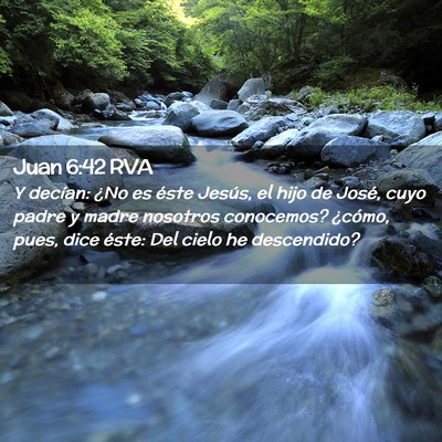 Picture 02 - Juan 6:42 RVA - Y decían: ¿No es éste Jesús, el hijo de - Bible Verse Picture