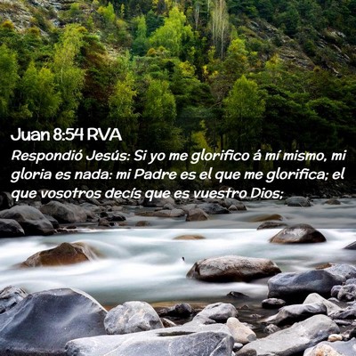 Picture 02 - Juan 8:54 RVA - Respondió Jesús: Si yo me glorifico á mí - Bible Verse Picture