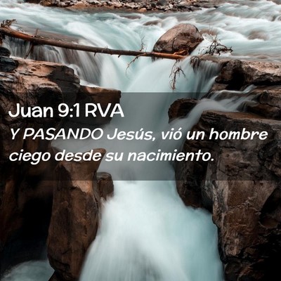Picture 02 - Juan 9:1 RVA - Y PASANDO Jesús, vió un hombre ciego desde su - Bible Verse Picture
