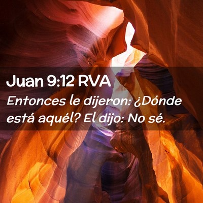 Picture 02 - Juan 9:12 RVA - Entonces le dijeron: ¿Dónde está aquél? El - Bible Verse Picture