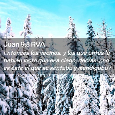 Picture 02 - Juan 9:8 RVA - Entonces los vecinos, y los que antes le habían - Bible Verse Picture