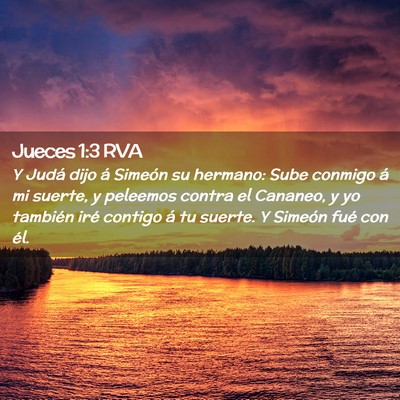 Picture 02 - Jueces 1:3 RVA - Y Judá dijo á Simeón su hermano: Sube conmigo - Bible Verse Picture