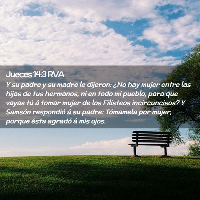 Picture 02 - Jueces 14:3 RVA - Y su padre y su madre le dijeron: ¿No hay mujer - Bible Verse Picture