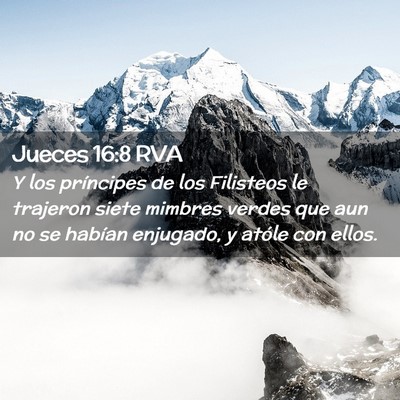 Picture 02 - Jueces 16:8 RVA - Y los príncipes de los Filisteos le trajeron - Bible Verse Picture
