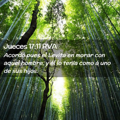 Picture 02 - Jueces 17:11 RVA - Acordó pues el Levita en morar con aquel hombre, - Bible Verse Picture