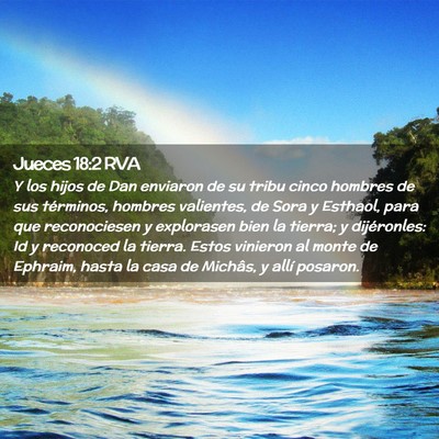 Picture 02 - Jueces 18:2 RVA - Y los hijos de Dan enviaron de su tribu cinco - Bible Verse Picture