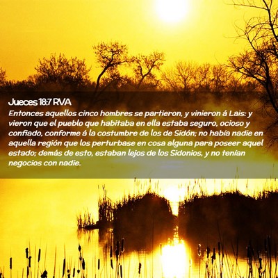 Picture 02 - Jueces 18:7 RVA - Entonces aquellos cinco hombres se partieron, y - Bible Verse Picture