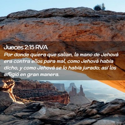 Picture 02 - Jueces 2:15 RVA - Por donde quiera que salían, la mano de Jehová - Bible Verse Picture