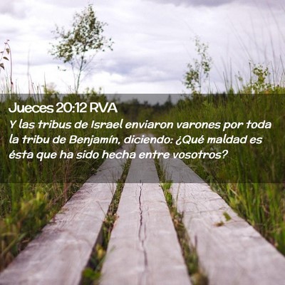 Picture 02 - Jueces 20:12 RVA - Y las tribus de Israel enviaron varones por toda - Bible Verse Picture