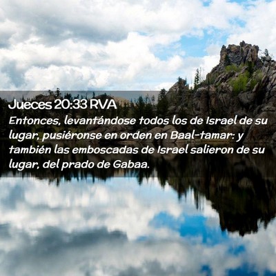 Picture 02 - Jueces 20:33 RVA - Entonces, levantándose todos los de Israel de su - Bible Verse Picture