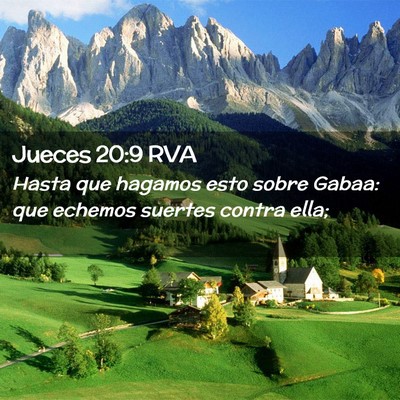 Picture 02 - Jueces 20:9 RVA - Hasta que hagamos esto sobre Gabaa: que echemos - Bible Verse Picture
