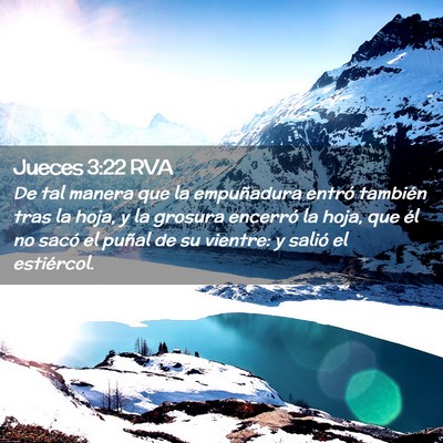 Picture 02 - Jueces 3:22 RVA - De tal manera que la empuñadura entró también - Bible Verse Picture