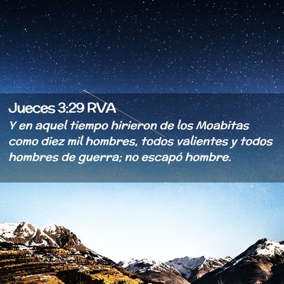 Picture 02 - Jueces 3:29 RVA - Y en aquel tiempo hirieron de los Moabitas como - Bible Verse Picture