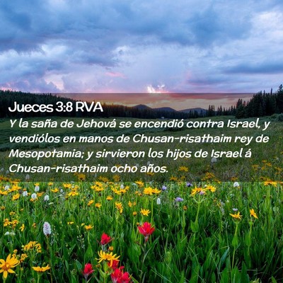 Picture 02 - Jueces 3:8 RVA - Y la saña de Jehová se encendió contra Israel, - Bible Verse Picture