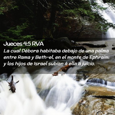 Picture 02 - Jueces 4:5 RVA - La cual Débora habitaba debajo de una palma - Bible Verse Picture